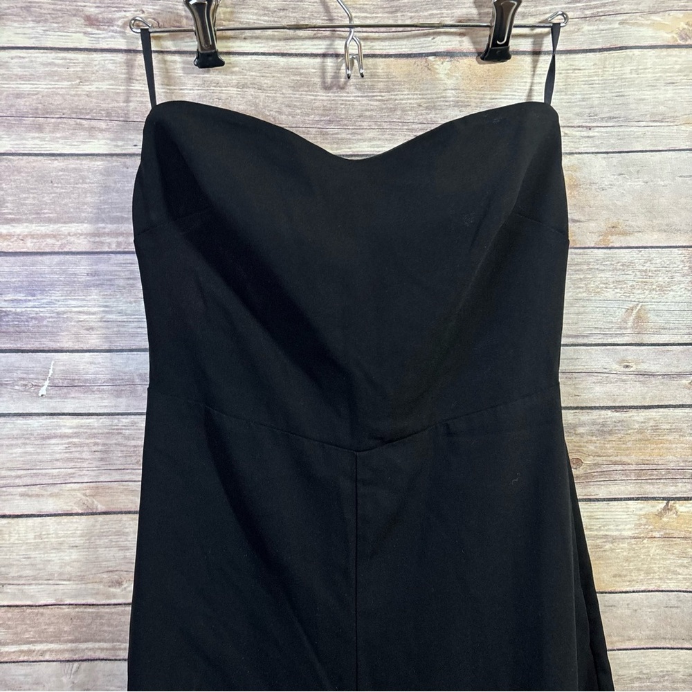 Babaton Roshan Black Strapless Crepe Jumpsuit Chic Minimalist Evening Party 4 - Picture 4 of 12